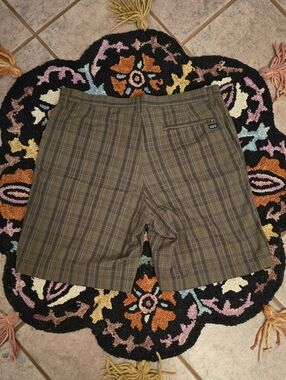 🔥🔥Patagonia Olive Brown Plaid Flat Front Organic Cotton Shorts🔥🔥 Size 36